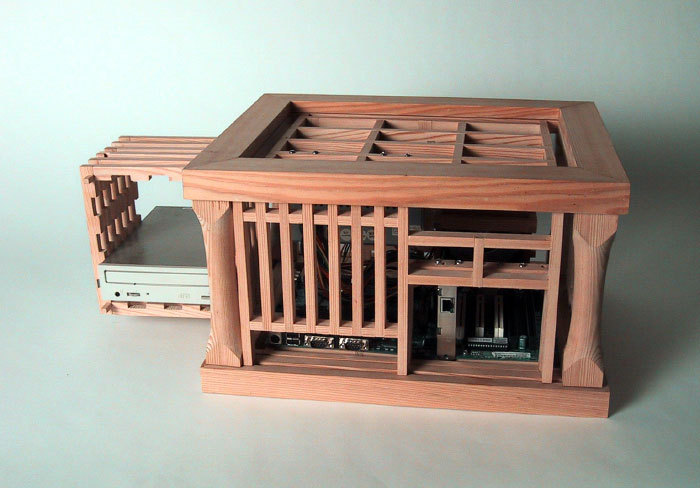 thumbnail of a wooden computer case