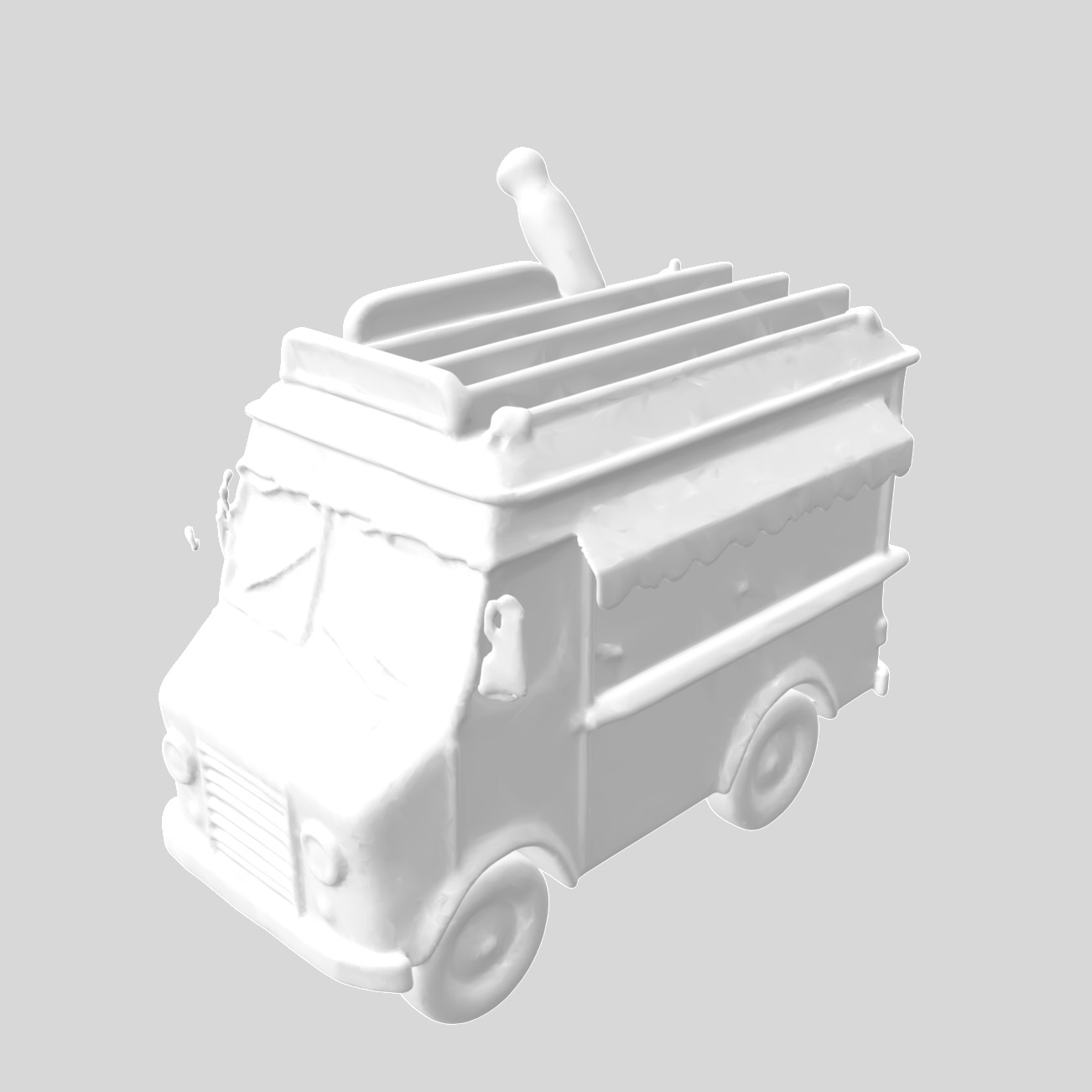 3D model of an ice cream truck